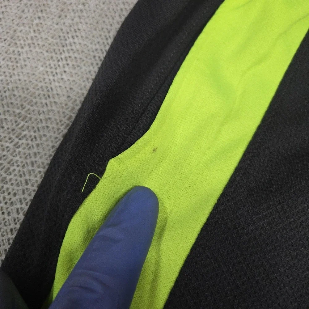Under Armour Track Pants Boys XL 18-20 Gray Neon Yellow Colorblock Mesh Athletic